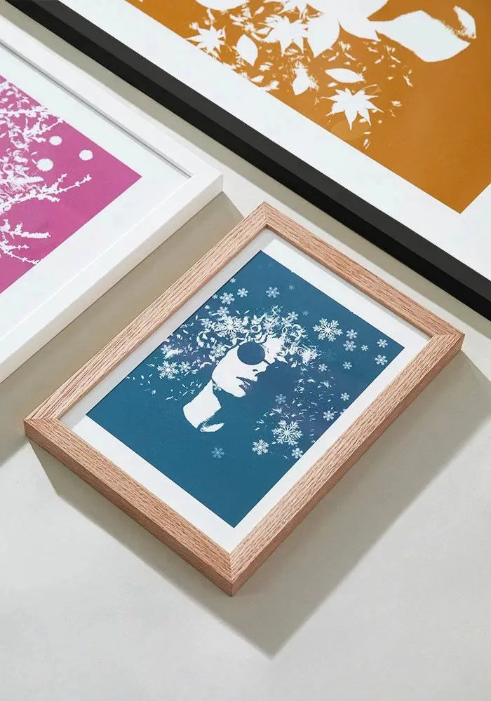 Après Ski Poster – Wine & Skier Design, Cabin and Ski Home Décor (With Frame)