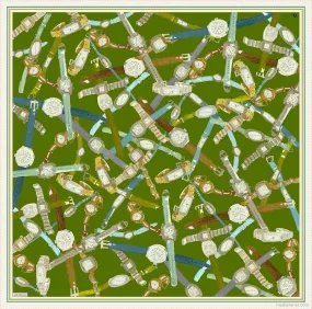 Armine Timepiece Classic Silk Scarf #50