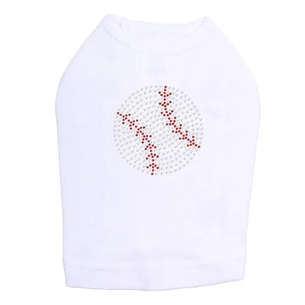 Baseball Rhinestone Dog Tank