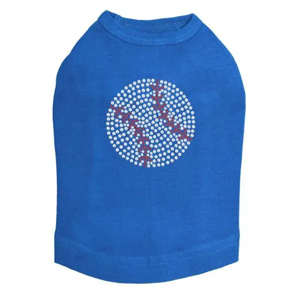 Baseball Rhinestone Dog Tank