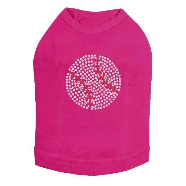 Baseball Rhinestone Dog Tank