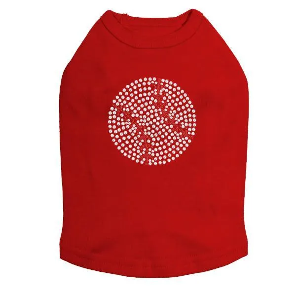 Baseball Rhinestone Dog Tank