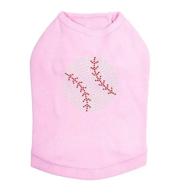 Baseball Rhinestone Dog Tank