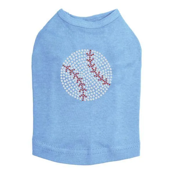 Baseball Rhinestone Dog Tank