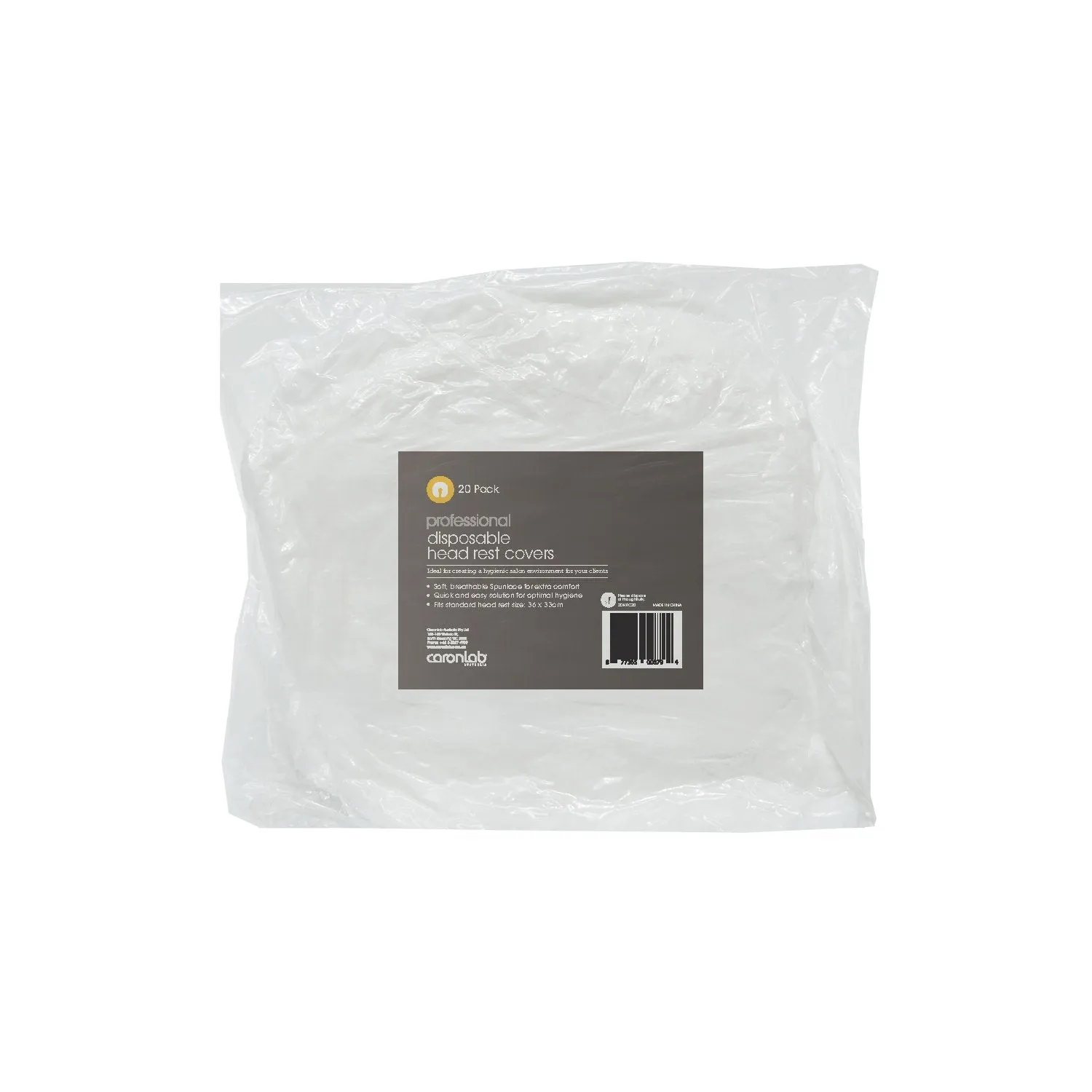 Caronlab Disposable Head Rest Cover 20 Pack