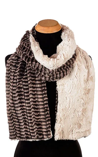 Classic Scarf - Two-Tone, Luxury Faux Fur in 8mm