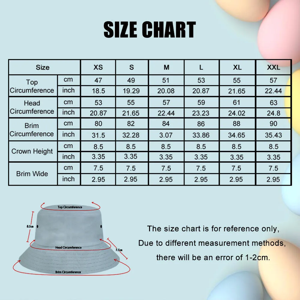 Custom Bucket Hat Personalised Face Pizza Bucket Hat Summer Wide Brim Fisherman Hat Gifts
