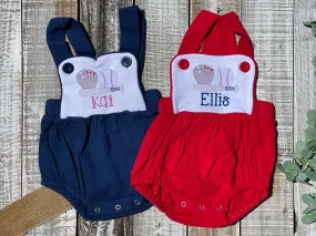Custom Embroidered, Monogrammed, Personalized Baseball Trio Sketch Color Block Bubble