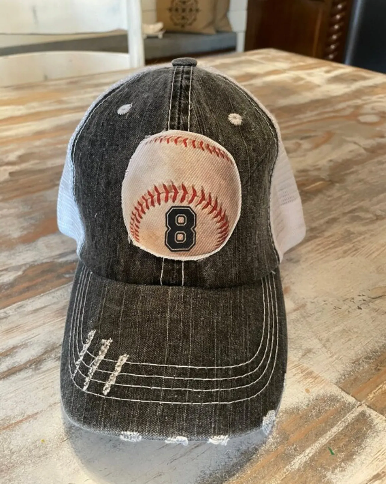Custom NUMBER Baseball & Softball Caps