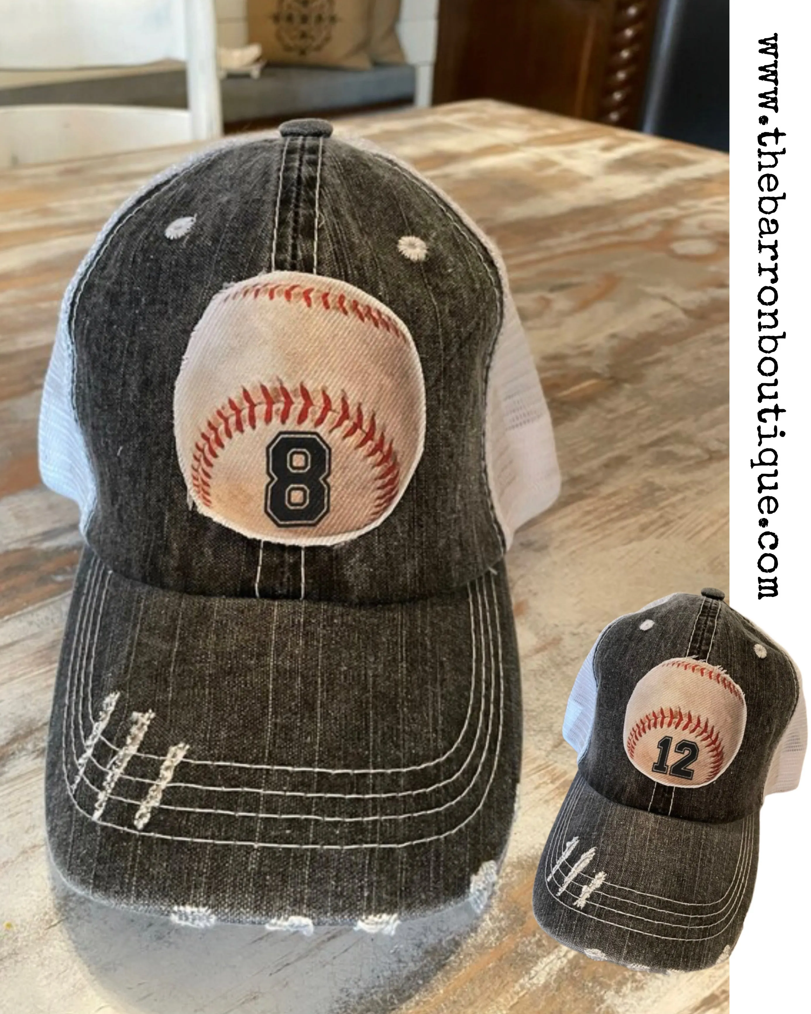 Custom NUMBER Baseball & Softball Caps