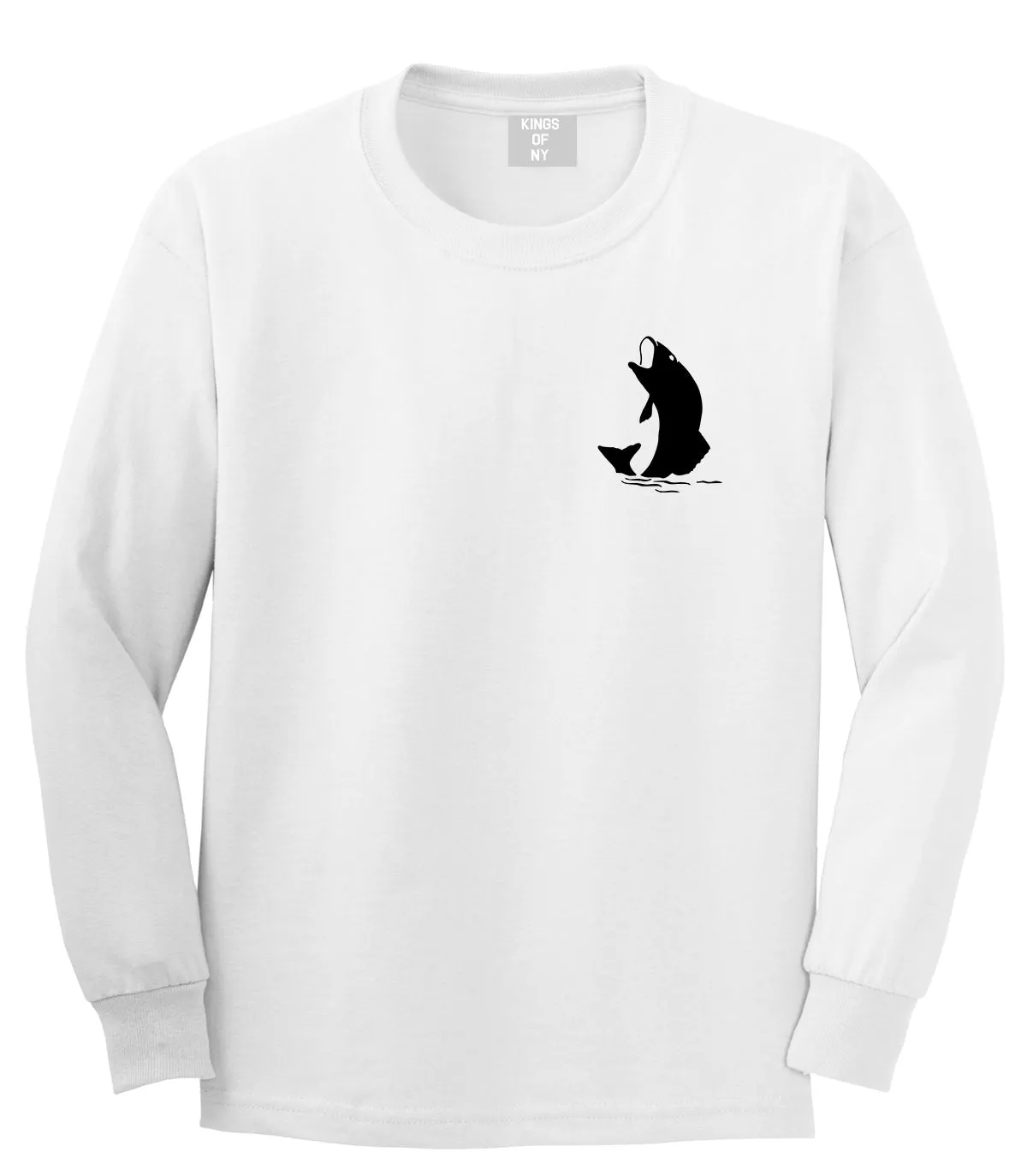 Fish Fisherman Chest Mens Long Sleeve T-Shirt