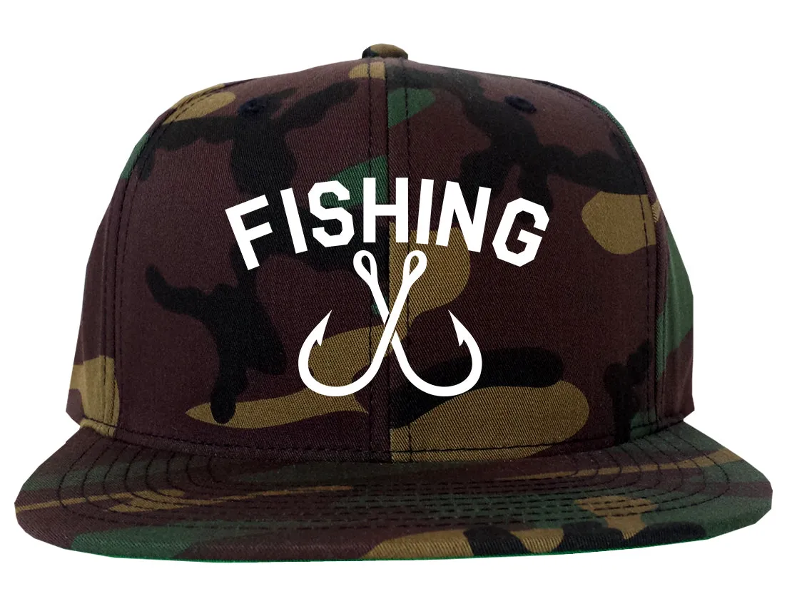 Fishing Hook Logo Mens Snapback Hat