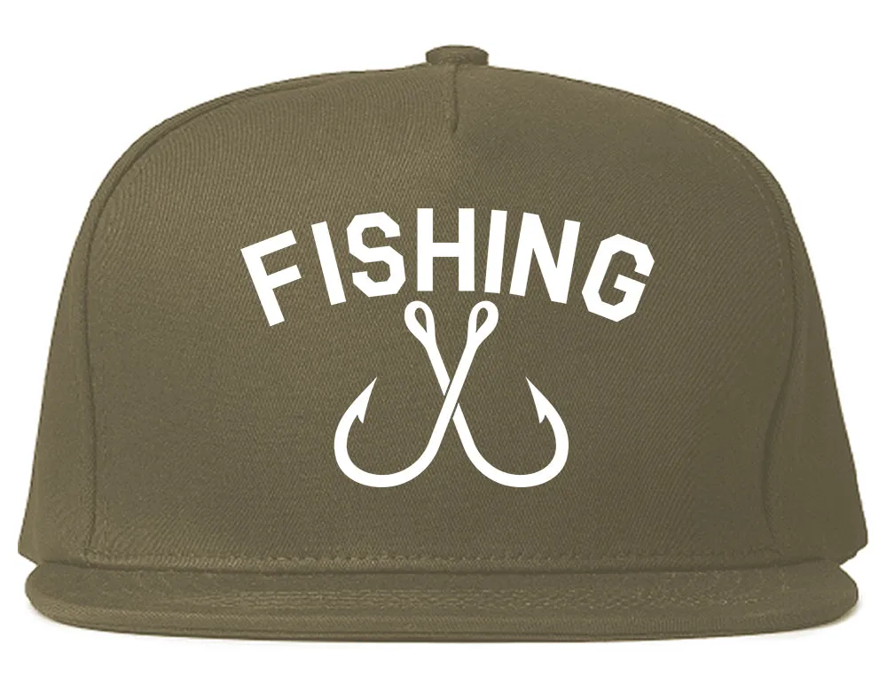 Fishing Hook Logo Mens Snapback Hat