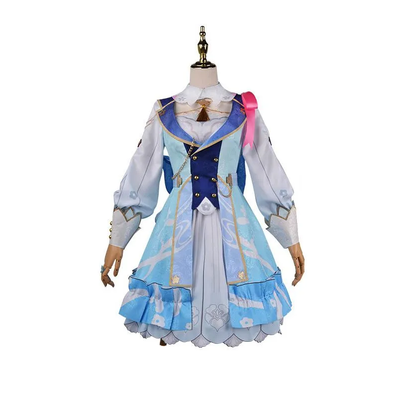 Game Genshin Impact Ayaka Kamisato Springbloom Missive Cosplay Costume
