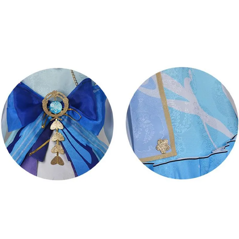 Game Genshin Impact Ayaka Kamisato Springbloom Missive Cosplay Costume