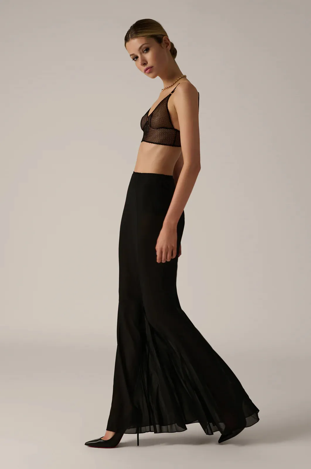 KIKI DE MONTPARNASSE Chiffon Maxi Skirt