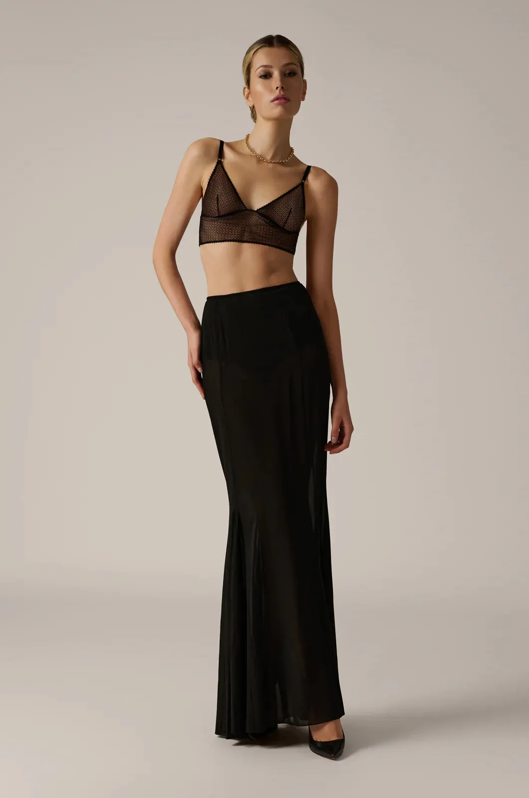 KIKI DE MONTPARNASSE Chiffon Maxi Skirt
