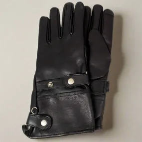 Open Road Men's Leather Gauntlet Riding Gloves