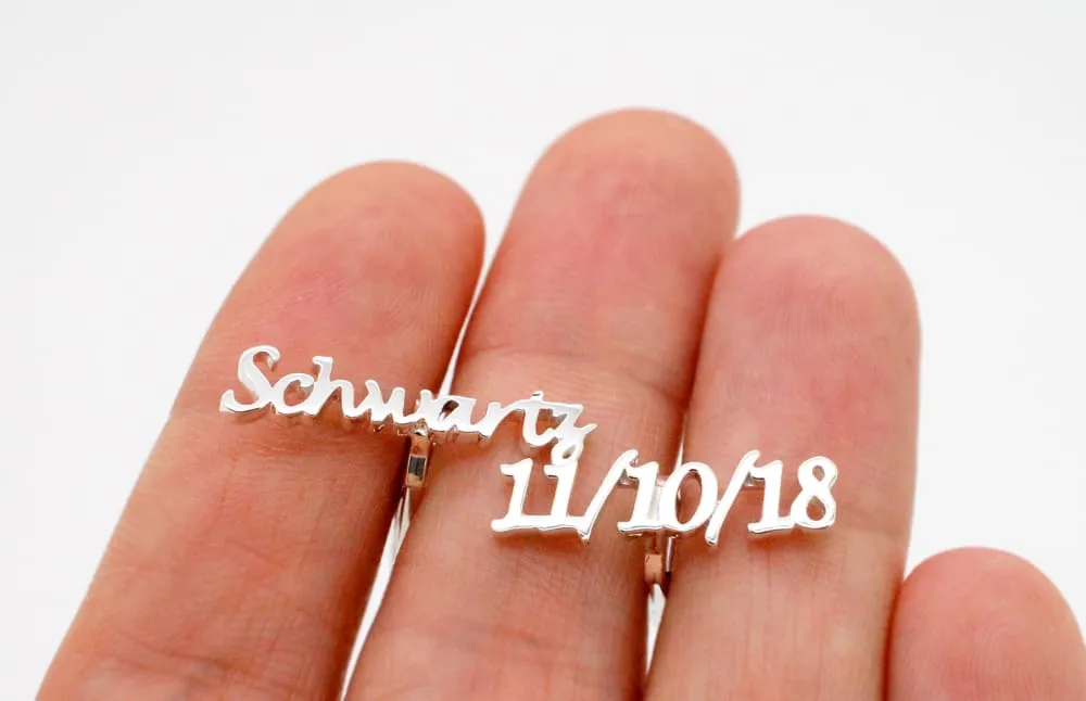 Personalized Cufflinks with Handwriting, custom sterling silver or solid gold
