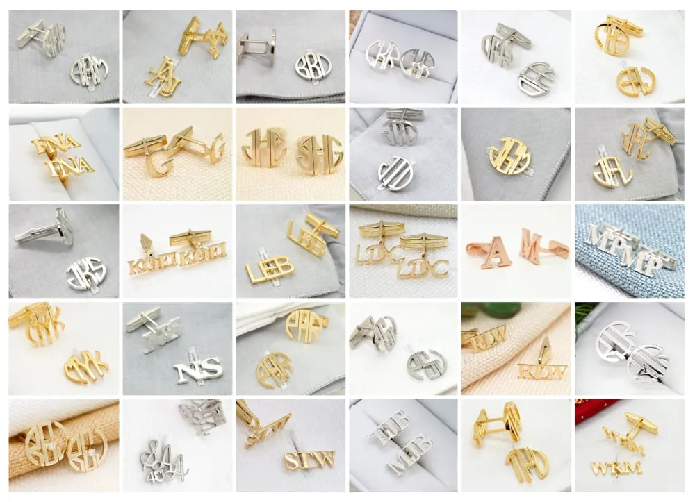 Personalized Cufflinks with Handwriting, custom sterling silver or solid gold