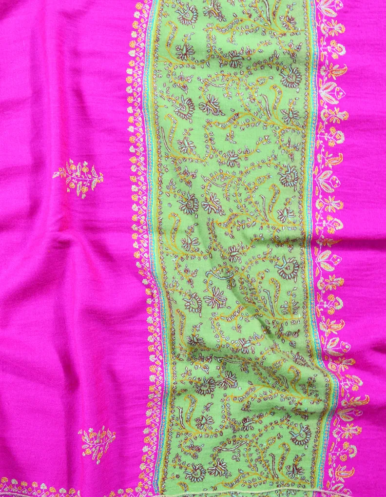 Pink Embroidery Pashmina Shawl 7729