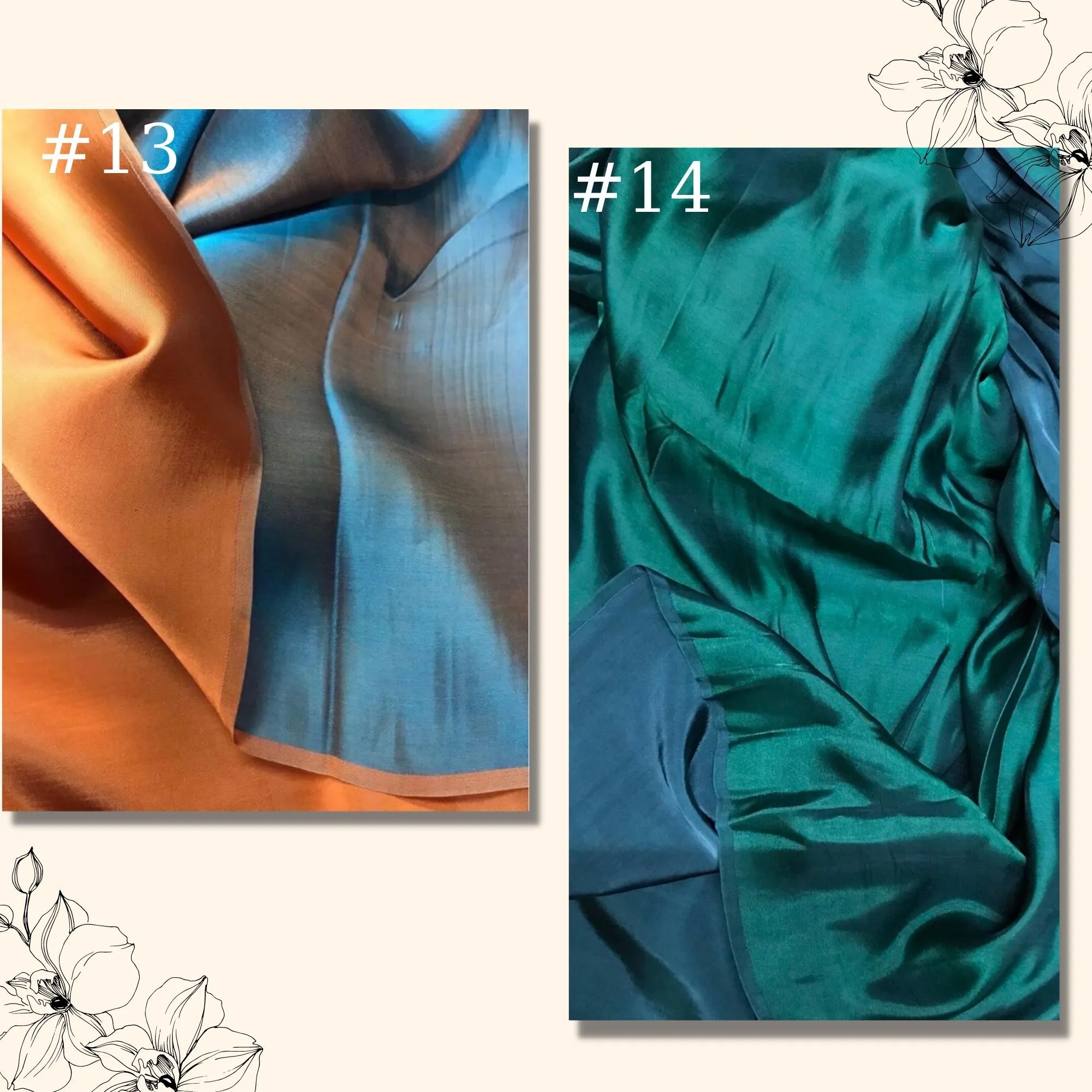 PURE MULBERRY SILK fabric by the yard – Satin silk fabric – 19mm - Organic fiber - Silk apparel fabric - Gift for women