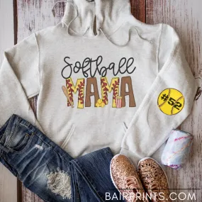 Softball Mama with Personalized Sleeve