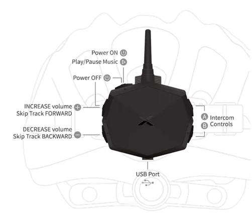 SPORTIVO Snow - Skier without helmet (SP Series) : Ski Intercom for Communication