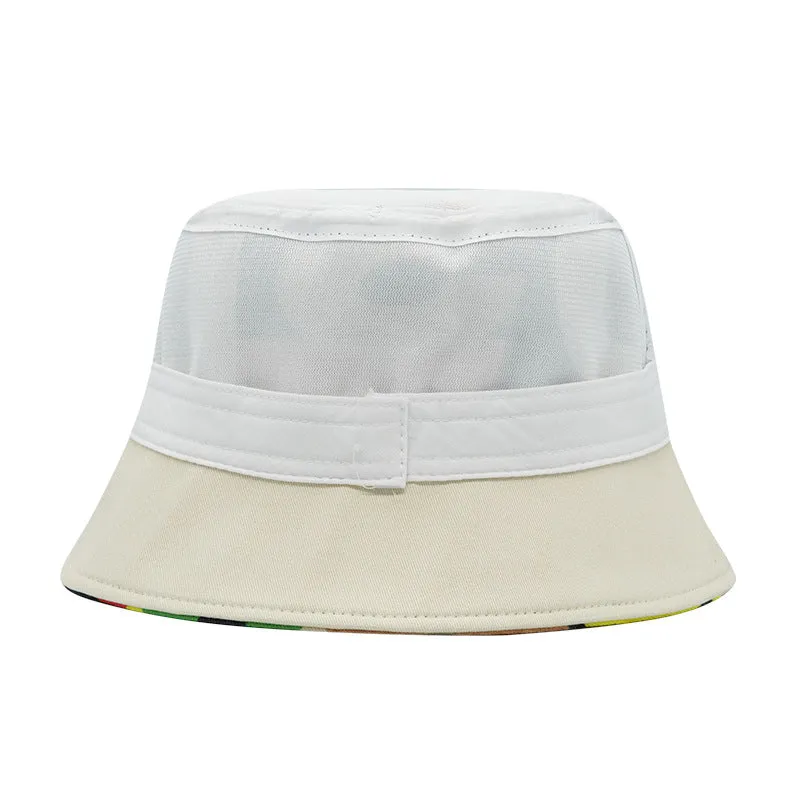 Summer Letter Print Cotton Bucket Hats for Women Men Outdoor Sun Protection Fisherman Cap Hip Hop Lady Fashion Panama Hat