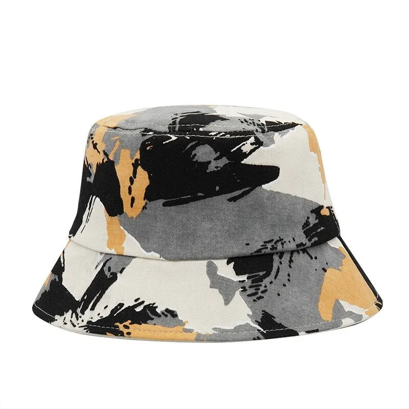 Summer Letter Print Cotton Bucket Hats for Women Men Outdoor Sun Protection Fisherman Cap Hip Hop Lady Fashion Panama Hat