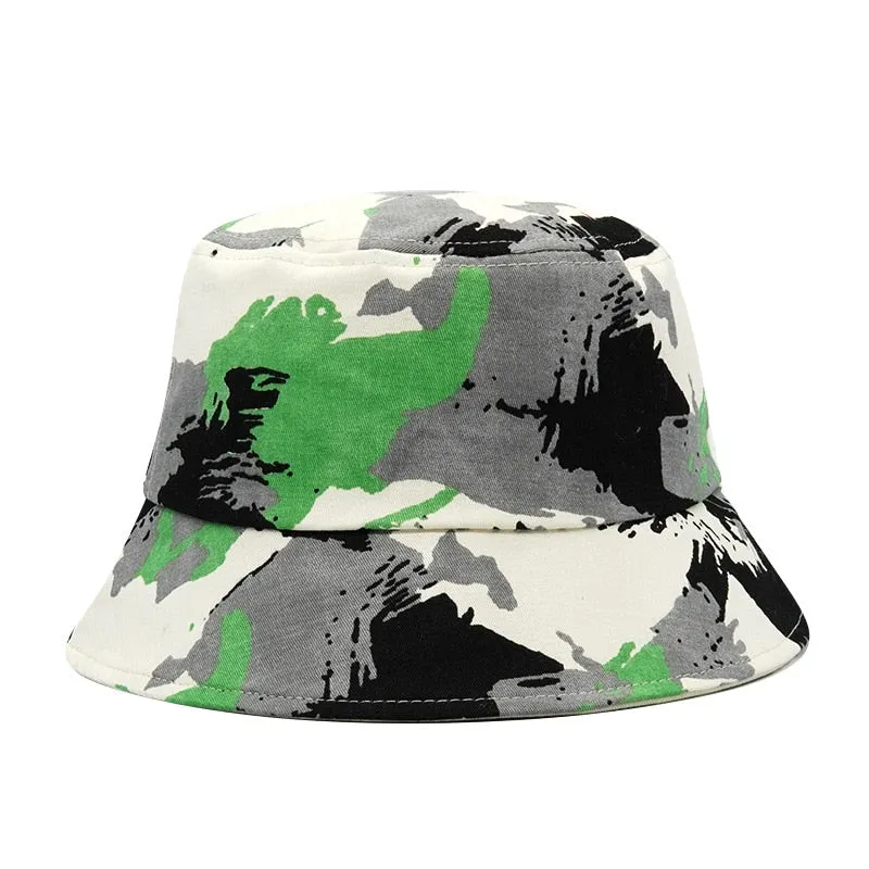 Summer Letter Print Cotton Bucket Hats for Women Men Outdoor Sun Protection Fisherman Cap Hip Hop Lady Fashion Panama Hat