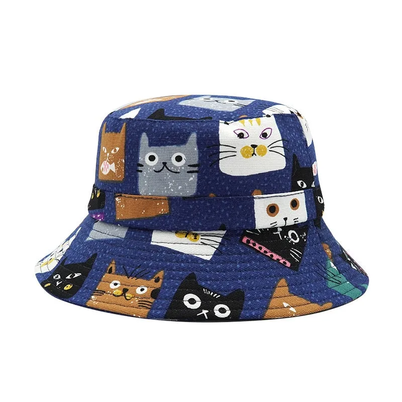 Summer Letter Print Cotton Bucket Hats for Women Men Outdoor Sun Protection Fisherman Cap Hip Hop Lady Fashion Panama Hat