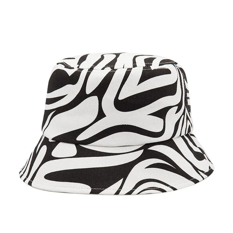 Summer Letter Print Cotton Bucket Hats for Women Men Outdoor Sun Protection Fisherman Cap Hip Hop Lady Fashion Panama Hat