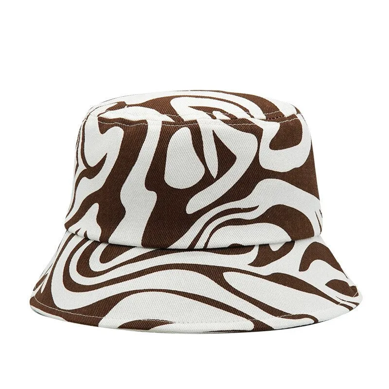 Summer Letter Print Cotton Bucket Hats for Women Men Outdoor Sun Protection Fisherman Cap Hip Hop Lady Fashion Panama Hat