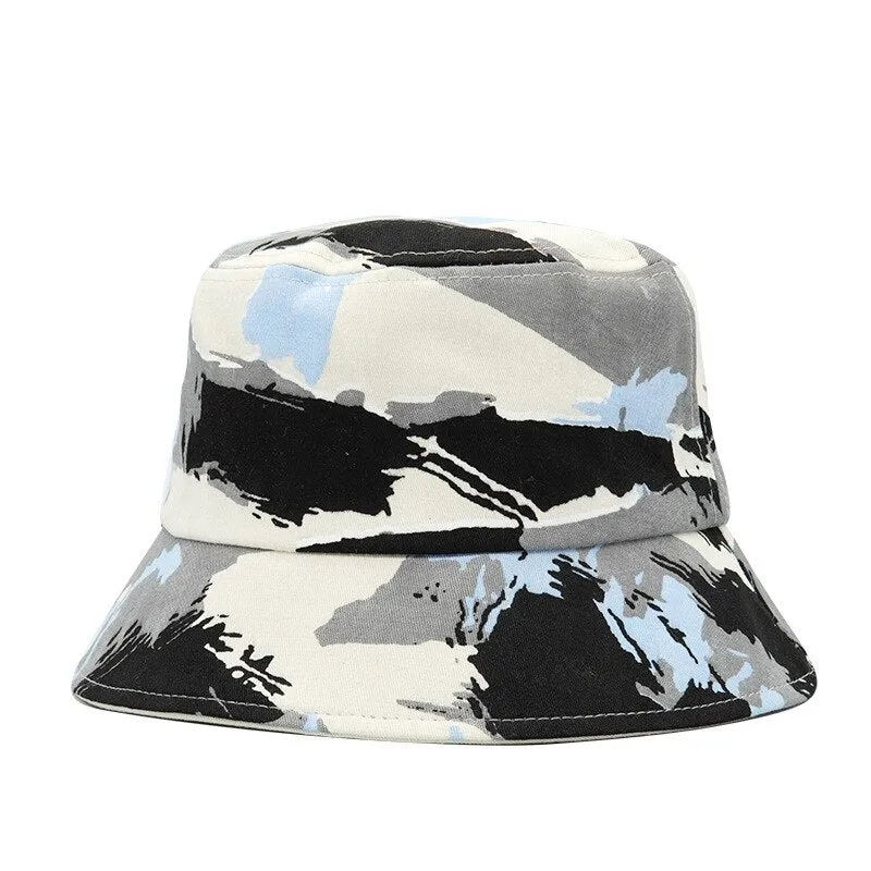 Summer Letter Print Cotton Bucket Hats for Women Men Outdoor Sun Protection Fisherman Cap Hip Hop Lady Fashion Panama Hat