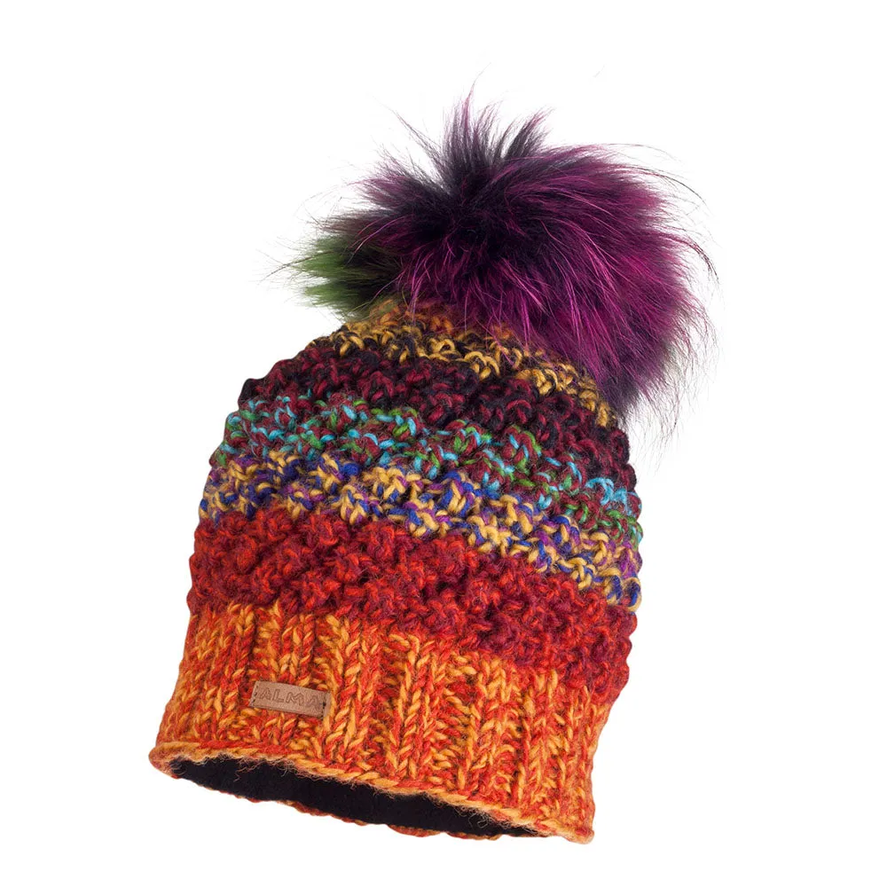 Tie Dye Raccoon Pompom Hat