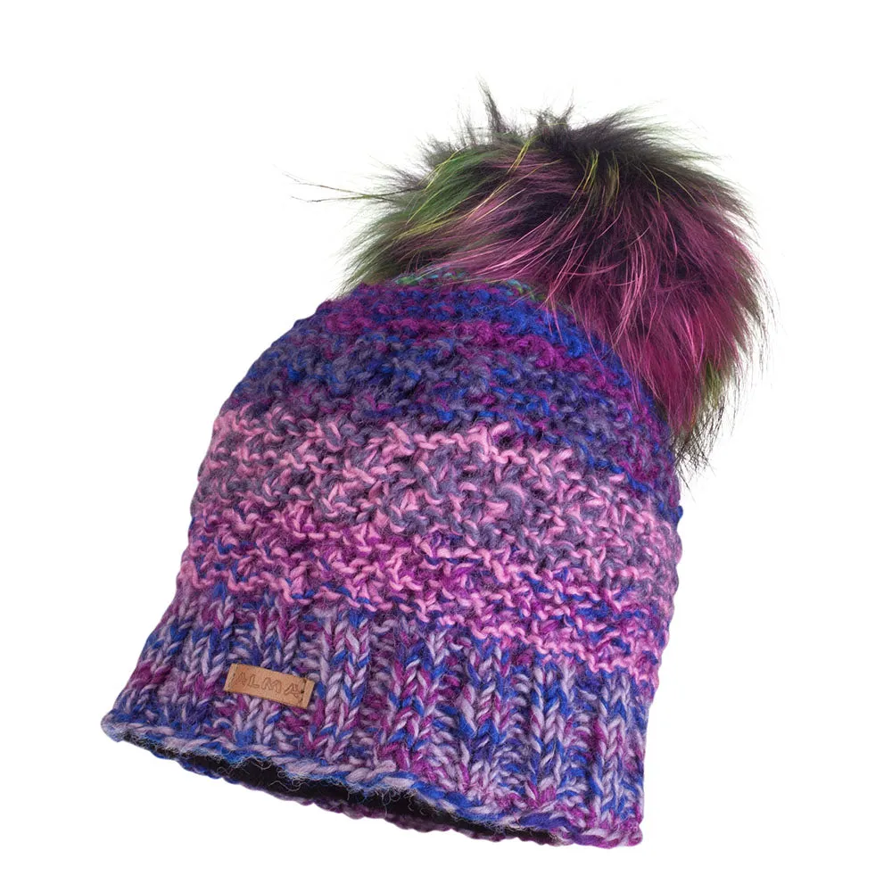 Tie Dye Raccoon Pompom Hat