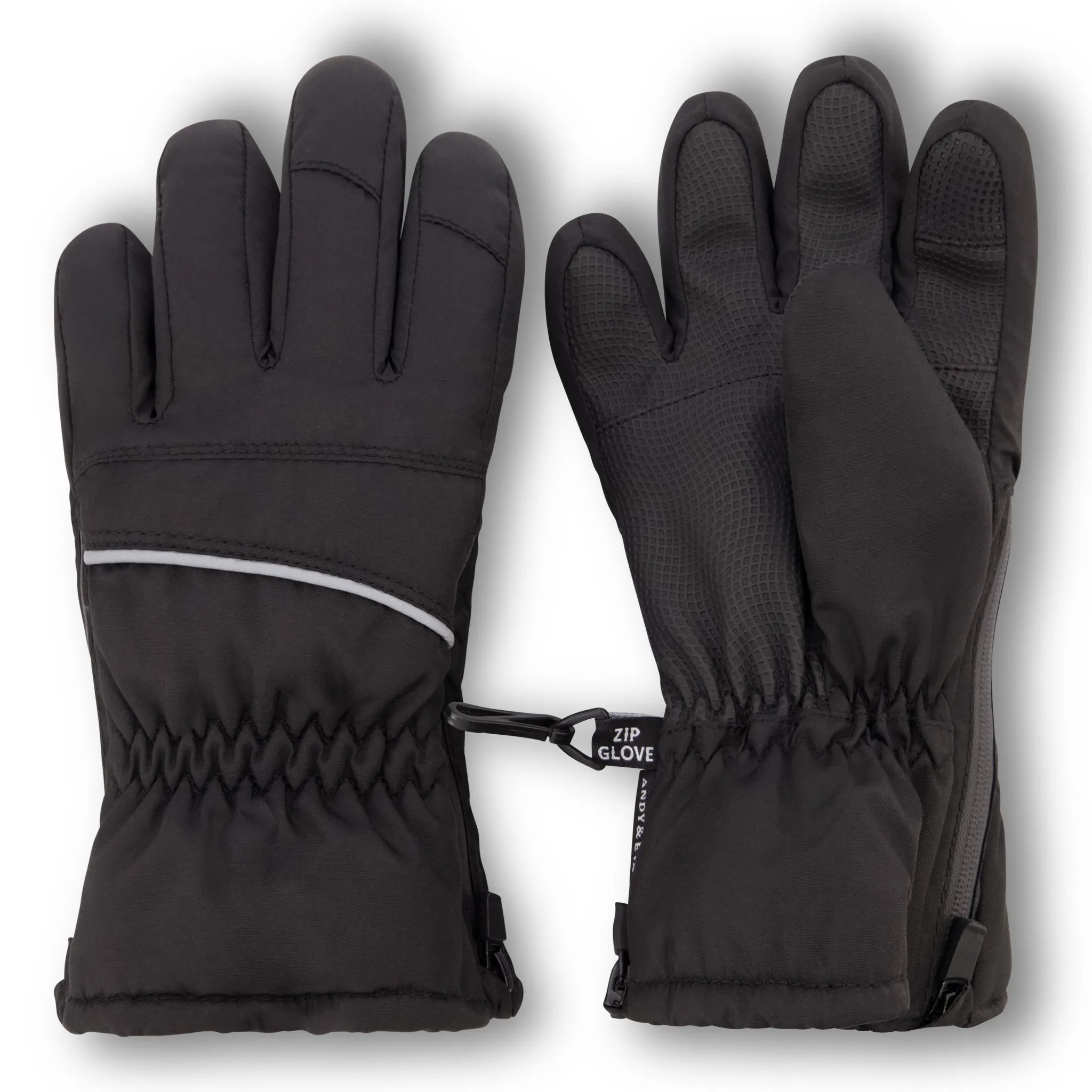 Winter & Ski Glove powered by ZIPGLOVE™ TECHNOLOGY |Black