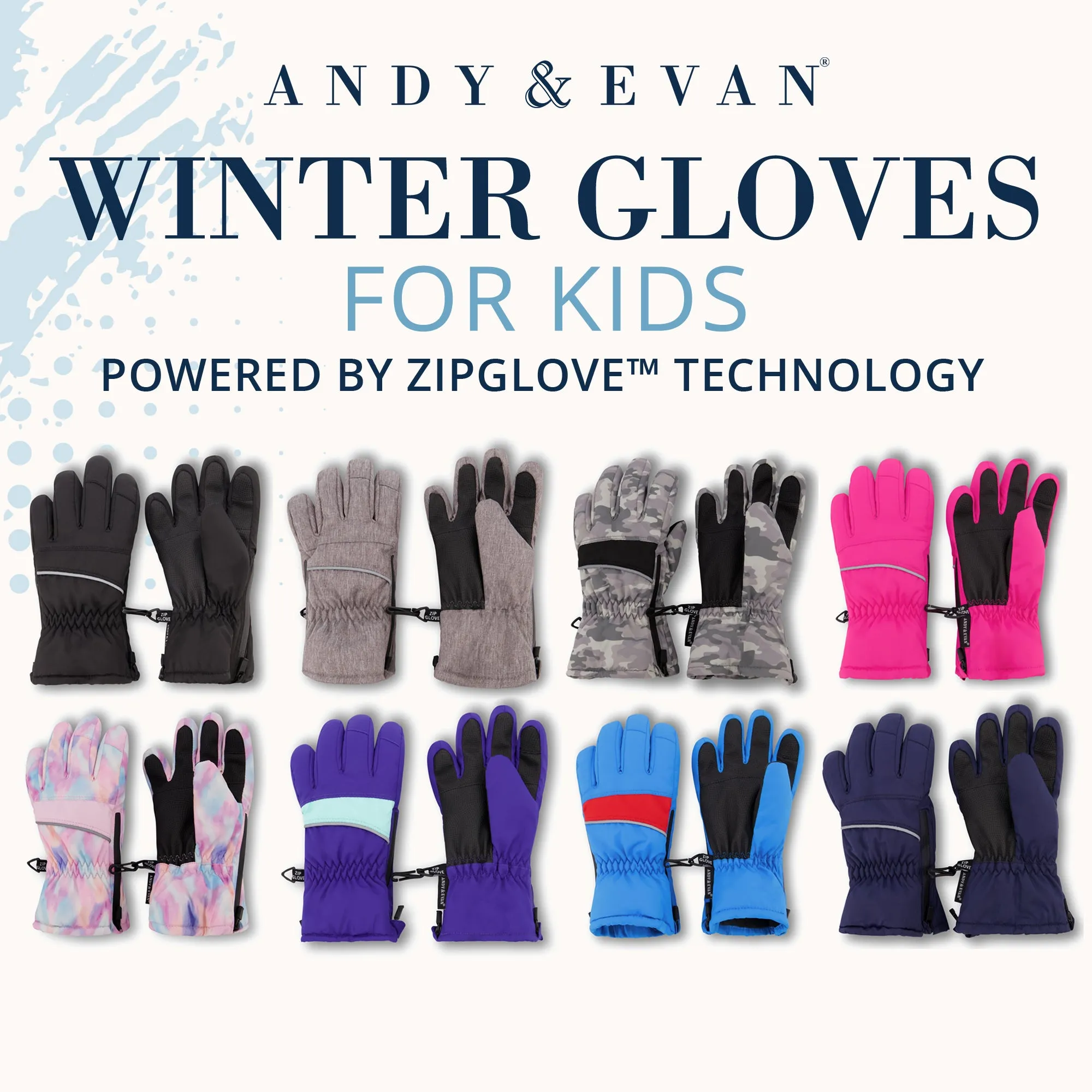 Winter & Ski Glove powered by ZIPGLOVE™ TECHNOLOGY |Black